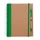 Блокнот с ручкой Alani, коричневый / зеленый фото