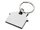 Брелок металлический Nook, серебристый / черный фото