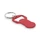 Брелок-открывалка для бутылок из переработанного алюминия, красный фото