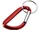 Брелок с карабином из переработанного алюминия Timor, красный фото