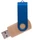 Флешка деревянная на 32 Гб Twist Wood Color USB 2.0, светло-бежевая / синяя Флешка деревянная на 32 Гб Twist Wood Color USB 2.0, светло-бежевая / синяя фото