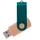 Флешка деревянная на 8 Гб Twist Wood Color USB 2.0, светло-бежевая / зеленая фото