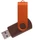 Флешка деревянная на 8 Гб Twist Wood Color USB 2.0, темно-коричневая / оранжевая Флешка деревянная на 8 Гб Twist Wood Color USB 2.0, темно-коричневая / оранжевая фото