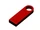 Флешка металлическая USB 2.0 с мини чипом и круглым отверстием на 32 Гб, красная фото