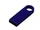 Флешка металлическая USB 2.0 с мини чипом и круглым отверстием на 4 Гб, синяя фото
