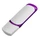 Флешка пластиковая на 8 Гб Ozon USB 2.0, белая / фиолетовая фото