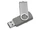 Флешка пластиковая с металлическим клипом на 32 Гб «Флэш С1», USB 2.0, серая / серебристая фото