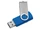 Флешка пластиковая с металлическим клипом на 32 Гб «Флэш С1», USB 2.0, ярко-синяя / серебристая фото