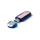 Флешка пластиковая с металлической вставкой 16 Гб Эргономик, синяя фото
