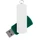 Флешка пластиковая на 32 Гб Elegance Color USB 2.0, зеленая / белая фото