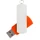 Флешка пластиковая на 32 Гб Elegance USB 2.0, оранжевая фото