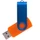 Флешка пластиковая на 32 Гб Twist Color Mix USB 2.0, оранжевая / синяя Флешка пластиковая на 32 Гб Twist Color Mix USB 2.0, оранжевая / синяя фото