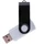 Флешка пластиковая на 32 Гб Twist Color Mix USB 3.0, серебристая / черная Флешка пластиковая на 32 Гб Twist Color Mix USB 3.0, серебристая / черная фото