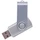 Флешка пластиковая на 4 Гб Twist USB 2.0, серебристая фото