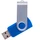 Флешка пластиковая на 4 Гб Twist USB 2.0, синяя Флешка пластиковая на 4 Гб Twist USB 2.0, синяя фото