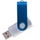 Флешка пластиковая на 64 Гб Twist Color Mix USB 2.0, серебристая / синяя Флешка пластиковая на 64 Гб Twist Color Mix USB 2.0, серебристая / синяя фото