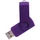 Флешка пластиковая на 64 Гб Twist Color USB 2.0, фиолетовая фото