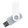 Флешка пластиковая на 64 Гб Twist White Color USB 2.0, серебристая / белая Флешка пластиковая на 64 Гб Twist White Color USB 2.0, серебристая / белая фото