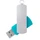 Флешка пластиковая на 8 Гб Elegance USB 2.0, бирюзовая фото