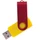 Флешка пластиковая на 8 Гб Twist Color Mix USB 2.0, желтая / красная Флешка пластиковая на 8 Гб Twist Color Mix USB 2.0, желтая / красная фото