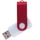 Флешка пластиковая на 8 Гб Twist White Color USB 2.0, белая / красная фото