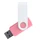 Флешка пластиковая на 8 Гб Twist White Color USB 2.0, розовая / белая фото
