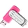 Флешка пластиковая с металлической скобой на 32 Гб Twist Sticker 3.0, soft touch, розовая фото