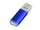 Флешка USB 2.0 на 4 Гб с прозрачным колпачком, синяя фото