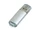 Флешка USB 3.0 на 128 Гб с прозрачным колпачком, серебристая фото