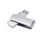 Флешка USB 3.0 на 64 Гб матовая поворотная, серебряная фото