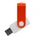 Флешка из переработанного пластика на 64 Гб Twist Eco USB 2.0, белая / оранжевая фото