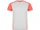 Футболка мужская спортивная Roly Zolder, белая / коралловая фото