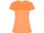 Футболка спортивная женская Roly Imola, светло-оранжевая фото