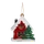 Игрушка елочная деревянная TCTG «Домик», красная фото