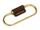Карабин для ключей «Тоне», коричневый / золотой фото