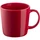 Кружка фарфоровая Molti Valotti Medio, красная фото
