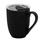 Кружка керамическая с крышкой Velvet Duo, 350 мл, soft touch, черная фото