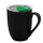 Кружка керамическая с крышкой Velvet Duo, 350 мл, soft touch, черная / зеленая фото