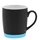 Оптом Кружка керамическая Make Me To Go, 320 мл, черная / голубая для нанесения логотипа или надписи Кружка керамическая Make Me To Go, 320 мл, черная / голубая фото