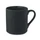 Кружка керамическая ребристая, 340 мл, черная фото
