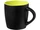 Кружка керамическая Riviera, черная / салатовая фото