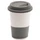 Кружка керамическая с силиконовой манжетой и крышкой Magic To Go, белая / серая фото