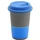 Кружка керамическая с силиконовой манжетой и крышкой Magic To Go, серая / светло-синяя фото