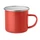 Кружка металлическая эмаль, красная фото