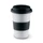 Кружка фарфоровая с силиконовым ободком, белый/черный фото