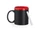 Кружка с покрытием для рисования Palta, 350 мл, черная / красная фото