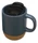 Кружка с пробковым дном и крышкой Denpasar, черная фото