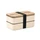 Оптом Ланч-бокс двухъярусный с бамбуковой крышкой, бежевый для нанесения логотипа или надписи Ланч-бокс двухъярусный с бамбуковой крышкой, бежевый фото
