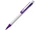 Ручка пластиковая шариковая Бавария, белый, фиолетовый фото
