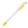 Ручка шариковая пластиковая Lecce Pen Mava, белая / желтая фото